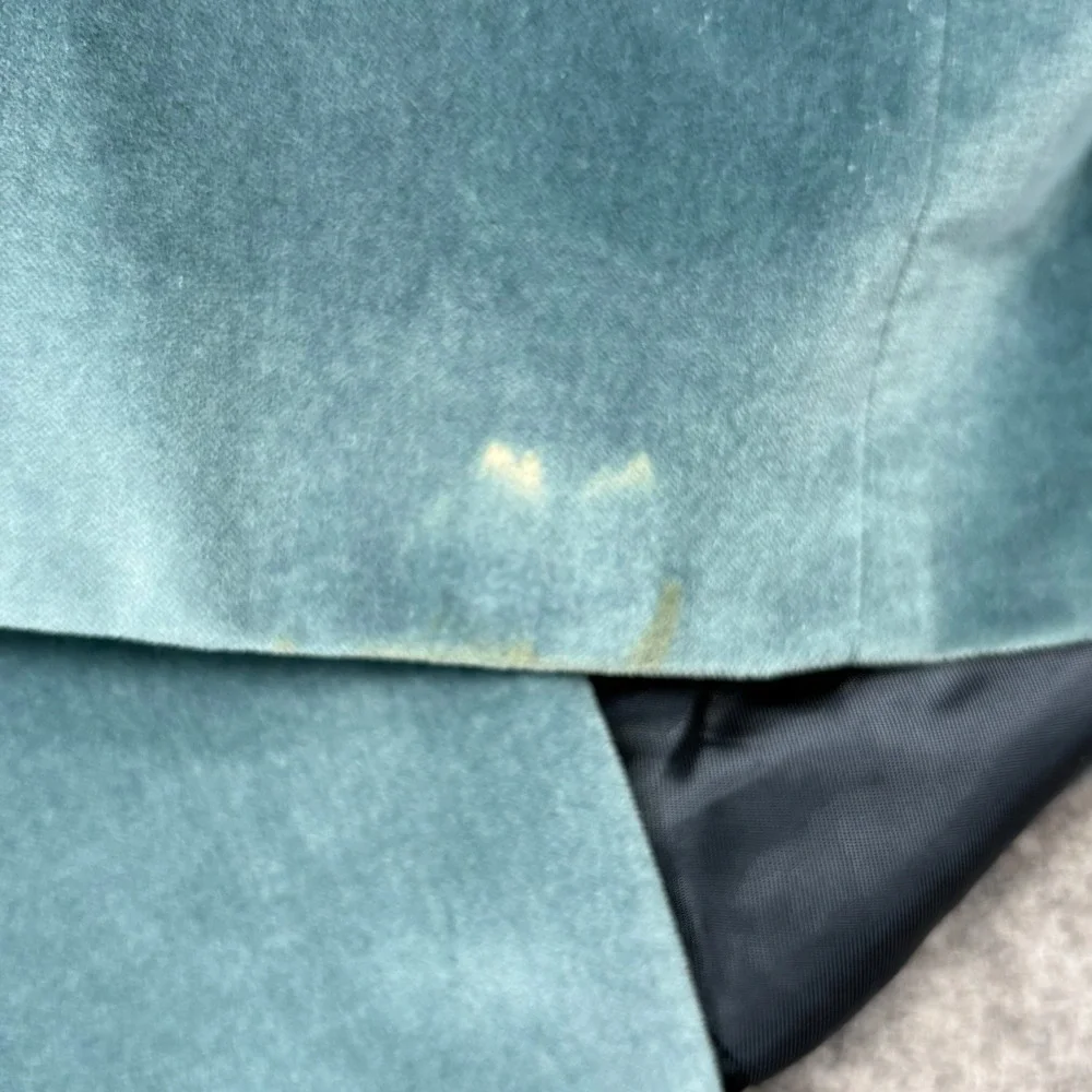 Paul Smith Brierley Velvet Blazer Sport Coat Mens 44R Teal Blue Cotton Italy